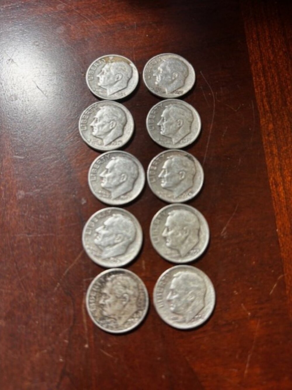 Roosevelt Dime Set – 90% Silver (10 Coin Lot)